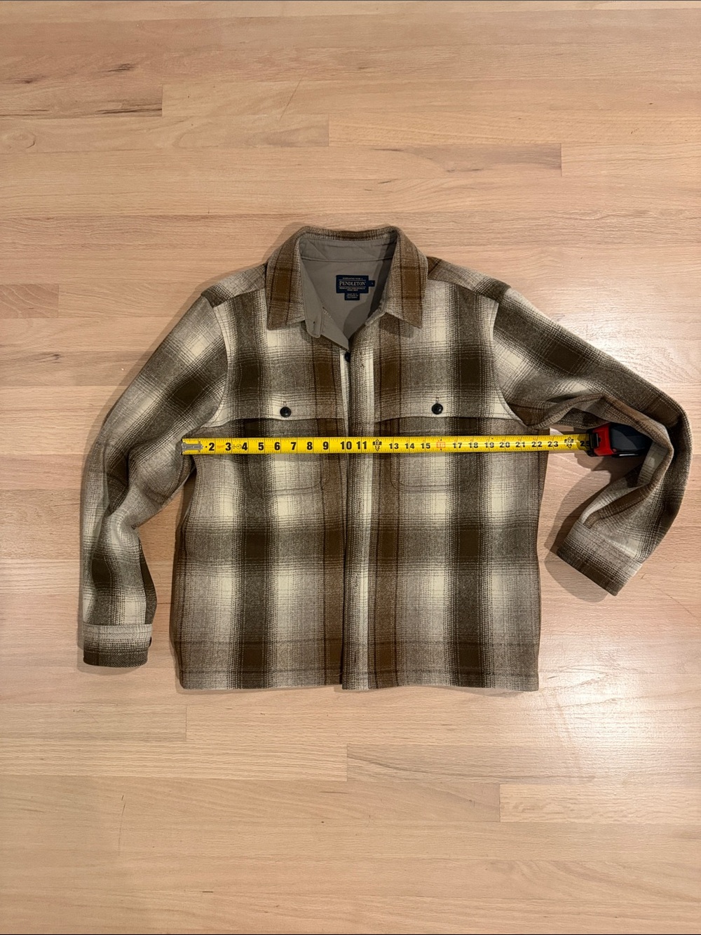 Pendleton Men's Olive and Cream CPO Jacket
